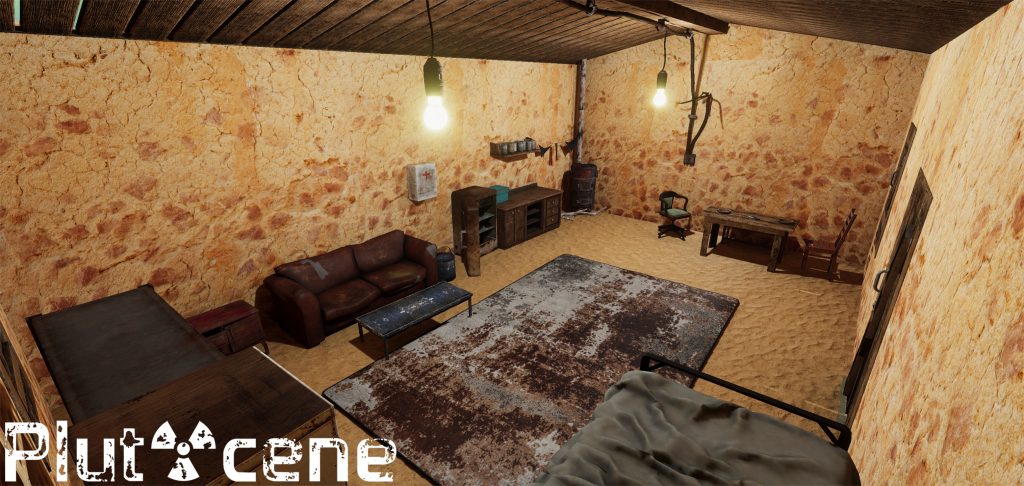 A post-apocalyptic dwelling interior in the Simpson Desert, Outback.